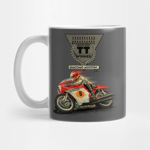 The Legendary Giacomo Agostini Ago Motorcycle Champion TT winner MotorManiac by MotorManiac